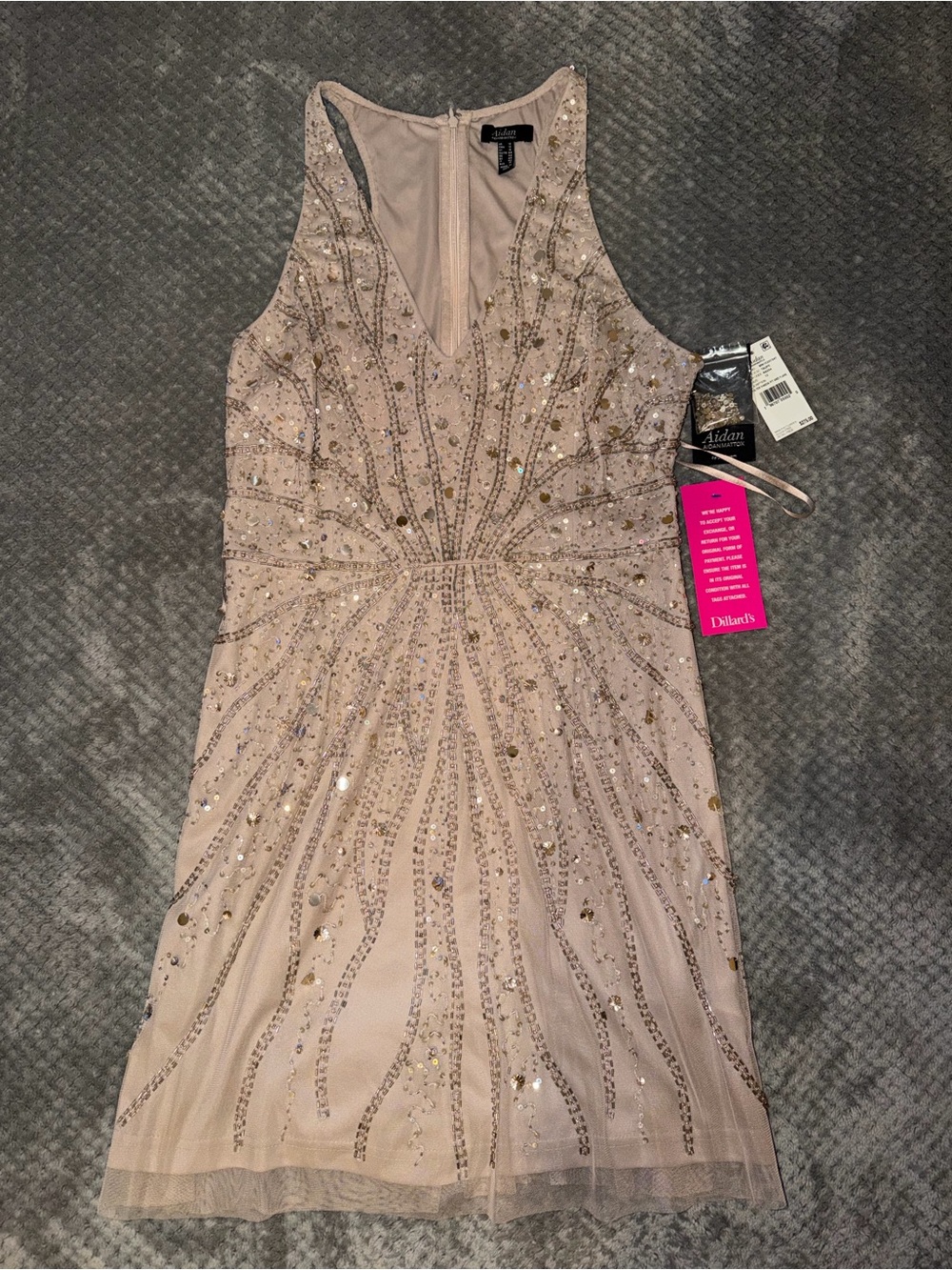 Aidan Mattox Sleeveless Sequin Dress